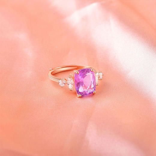 【紫水晶戒指】S925银均码时尚彩色宝石首饰品送女士节日礼物JR25061-水晶CC 商品图2