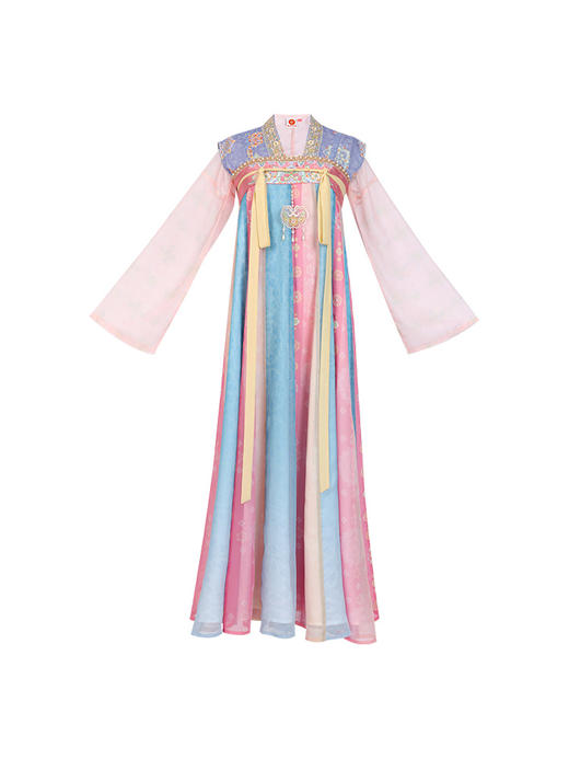 【重回汉唐琉璃碧】原创唐制齐胸衫裙襦裙披帛汉服女款成人姐妹装 商品图5