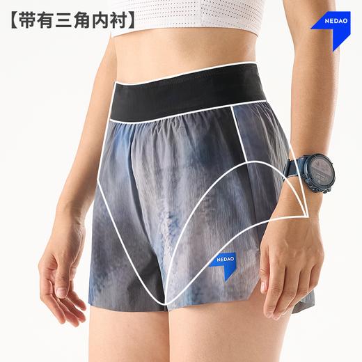 新品内道轻翼腰包3寸印花越野跑步短裤男女弹力运动跑步裤 商品图2