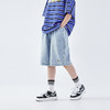蓝汽水2026夏新款男童休闲裤青少年美式复古水洗亲肤直筒牛仔短裤 商品缩略图2