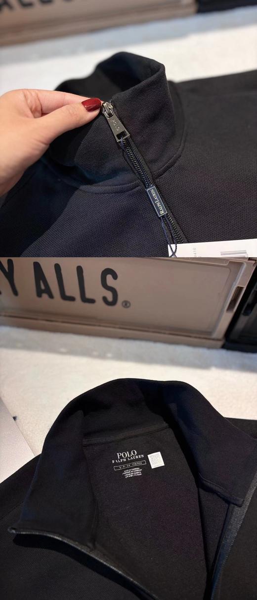 F032026春季新款男女同款休闲百搭半高领拉链纯棉毛圈开衫 商品图5