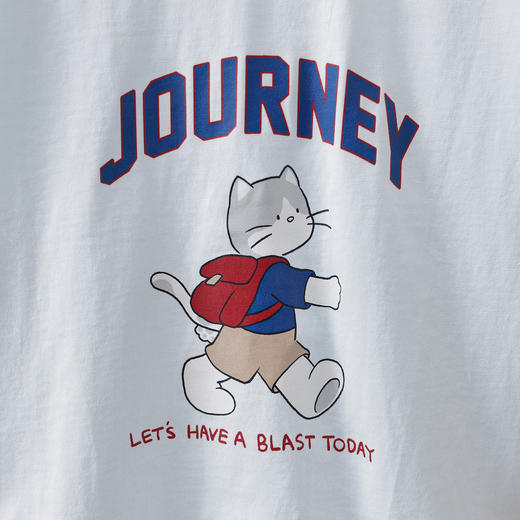 马克珍妮快乐猫咪男童透气纯棉T2026年夏装新款560328 商品图3