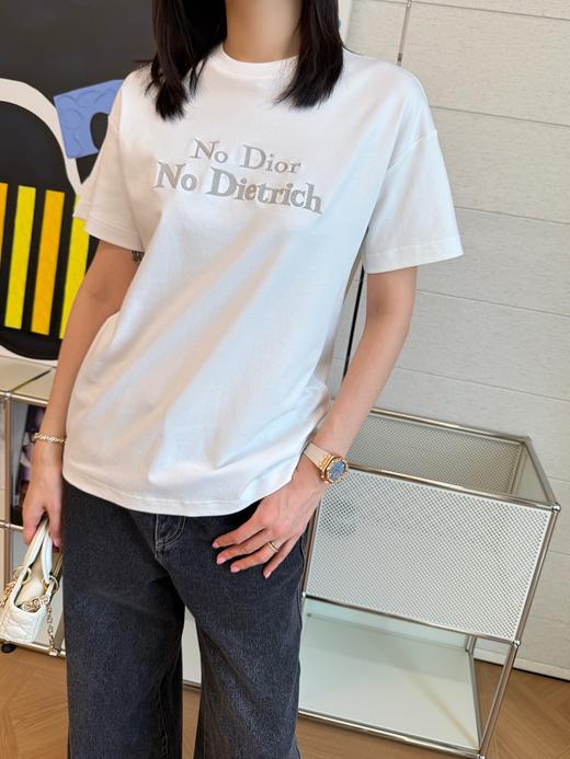 迪奥 新款🆕「No Dietrich」刺绣T恤（MM） 商品图0