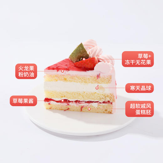 【草莓鲜果乐园】Ins风高颜值春日鲜果蛋糕，甜润草莓+鲜甜青提+无花果干，三重果香一口幸福快乐满满 商品图5