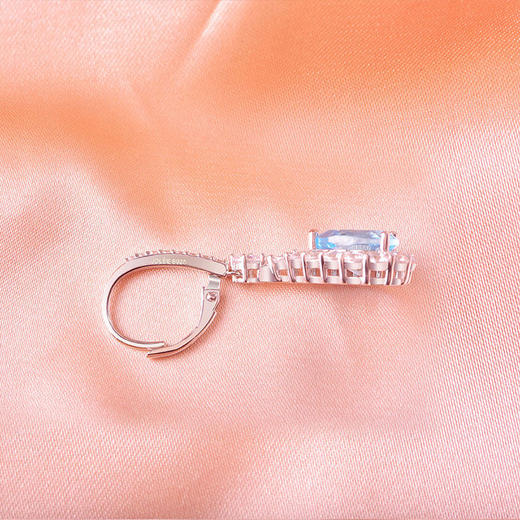 【托帕石彩色宝石耳坠】周六（3.21）中午12点开始 耳钉女S925银饰品送女节日礼物一物一证JE25067-水晶CC 商品图4