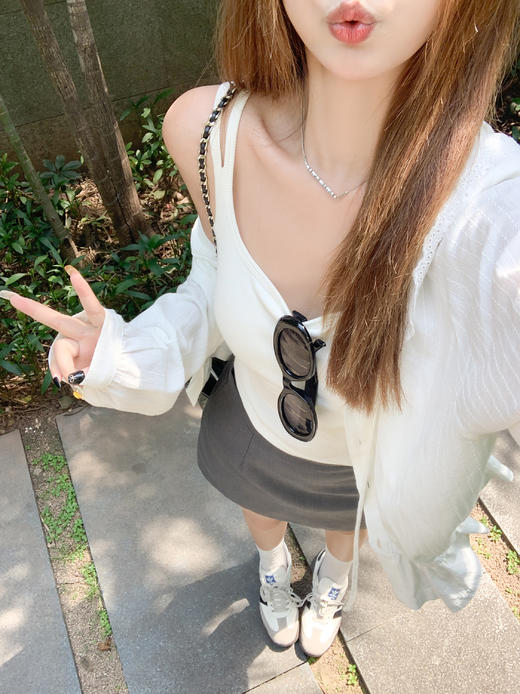 <曾小咸推荐>3.23现货秒杀 ！微信超特价！韩系连帽花边衬衫 日常189.99 立减100 秒杀89.99！！ 商品图8