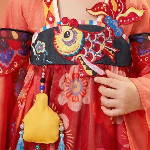 年衣NIANYI童装汉服裙女童25秋季新款重工改良唐装儒裙夜舞鱼龙汉服裙N1253432D02NIANYI年衣 商品图8