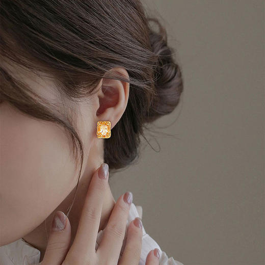 【黄水晶项链/耳钉】周六（3.21）中午12点开始 S925银轻奢时尚彩宝吊坠饰品送女士节日礼物JP25060/JE25060-水晶CC 商品图6