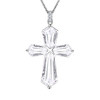 【天然白水晶毛衣链】S925银情侣款十字吊坠项链饰品送男女礼物JN25123-水晶CC 商品缩略图5