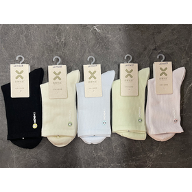 西客优品棉小兔子滴胶女中筒袜H3277-2