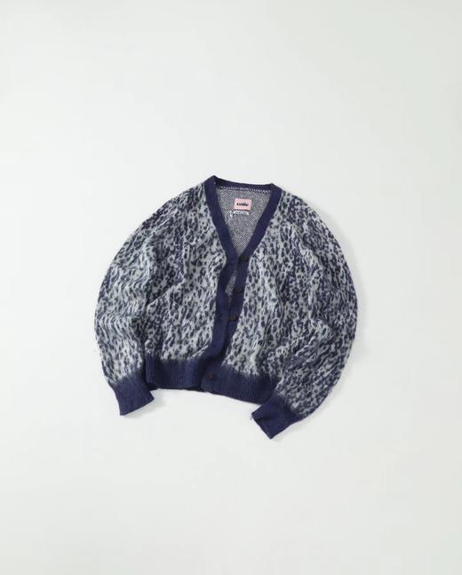 F032043春秋新款休闲时尚马海毛豹纹针织纽扣毛衣开衫外套 商品图4