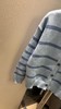 F032072奶蓝条纹圆领短款微宽松版型下摆收口设计针织开衫 商品缩略图5