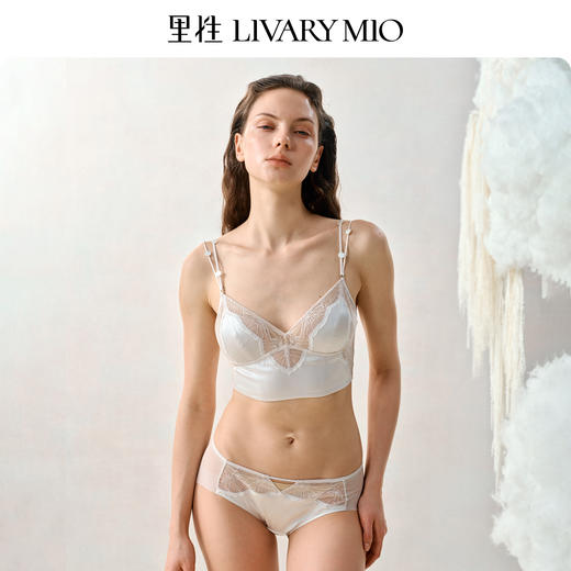 Livary Mio/里性 如约法式蕾丝文胸无钢圈真丝美背内衣性感胸罩 商品图0