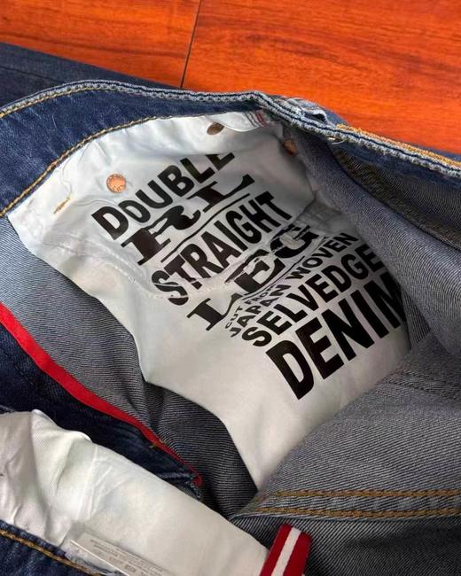 F032068休闲百搭宽松日常通勤复古重工水洗深色牛仔裤 商品图9