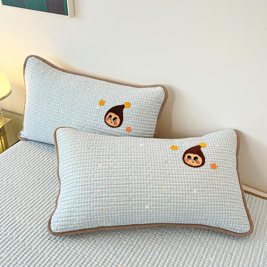 【品牌直发】加倍生活 云感双层纱毛巾绣夏被四件套 10色可选 单床盖夏凉被空调被 商品图5