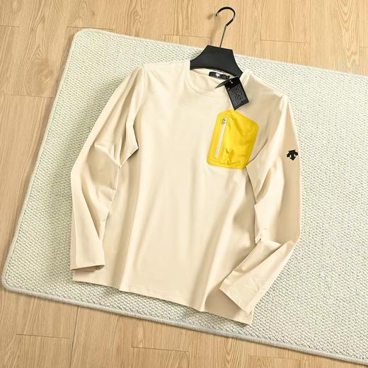 F032010春季新品户外运动休闲圆领拼色口袋长袖套头衫 商品图1