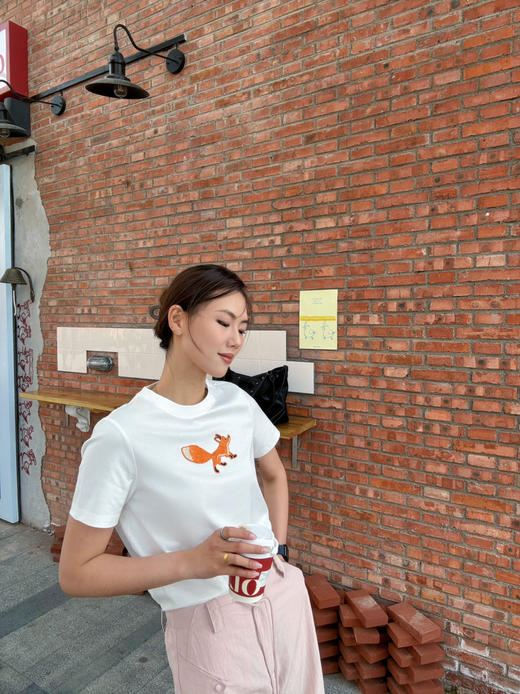 【防晒凉感】噢蜜ooomeooo刺绣狐狸🦊T 商品图4