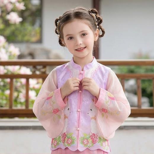 年衣童装儿童中式套装春季新款女童改良汉服两件套春意融融中式套装N1261062D02NIANYI年衣 商品图6