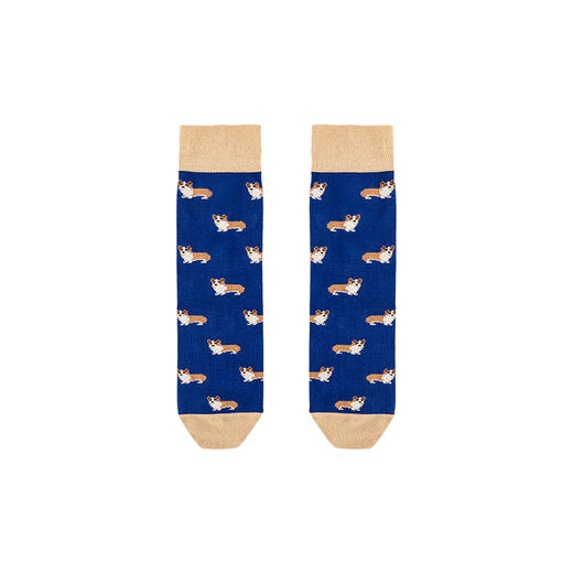 【焕新季】CORGI 英国进口 男款柯基狗狗印花中筒袜 商品图4