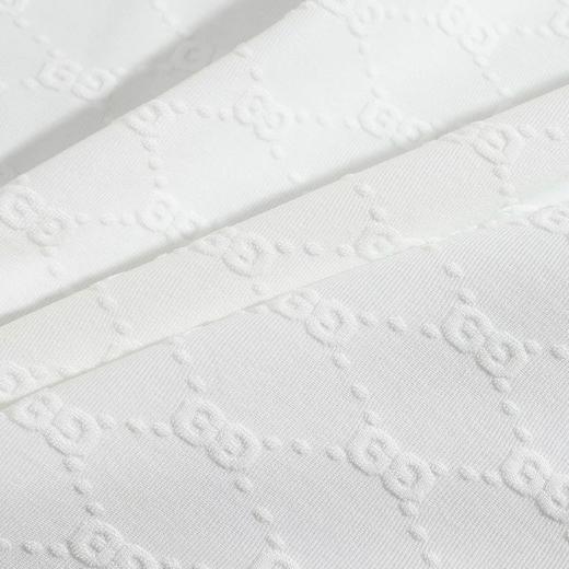 F032055舒适亲肤立体裁剪休闲宽松版型提花满印短袖T恤 商品图10