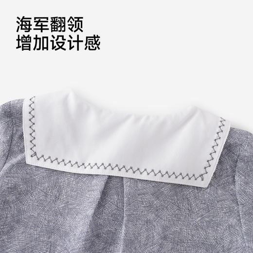【商场同款】英氏男童连体衣夏季新款短袖哈衣灰色系婴儿爬服 商品图2