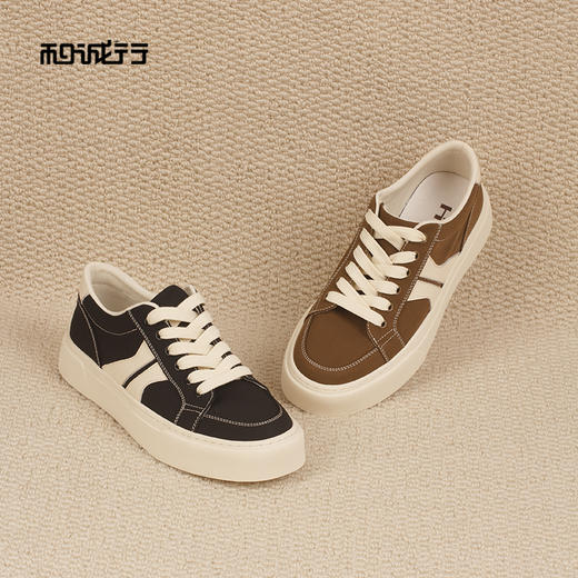 和诚行2026春季新款高级感复古百搭厚底时尚百搭运动男式休闲鞋0930279 商品图0