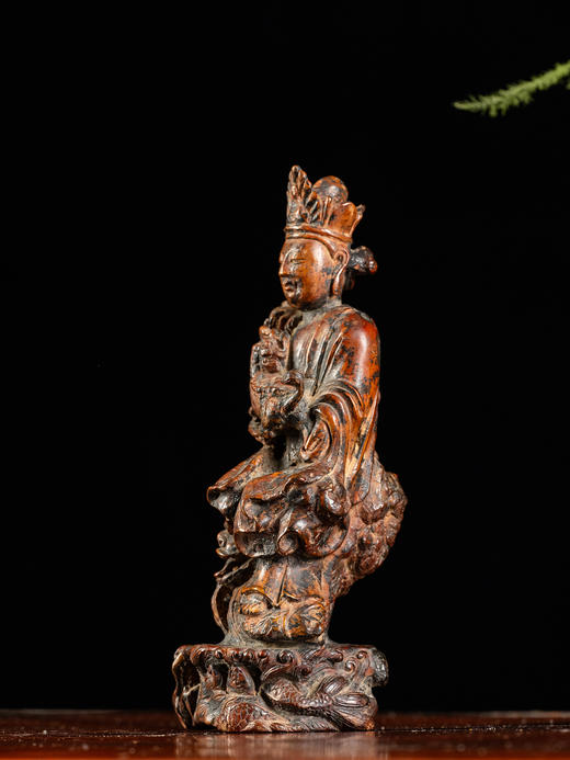 清	黄杨木雕观音像 商品图2