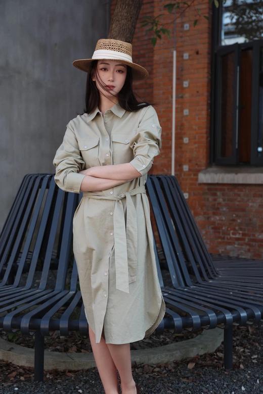 （小眠专属）巴黎腔调 · 风衣式廓形棉麻连衣裙【下单3~7天发货】 商品图7
