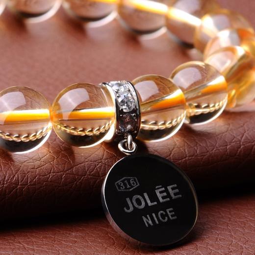 【黄水晶手串】手链女彩色宝石简约时尚天然水晶女士轻奢新年礼物JT10115-4-水晶CC 商品图2