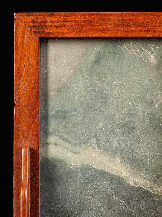 清	黄花梨镶绿石砚屏 商品图3