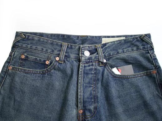 F0320138男士百搭解构风格拼布大Ｍ修身直筒窄脚牛仔裤 商品图2