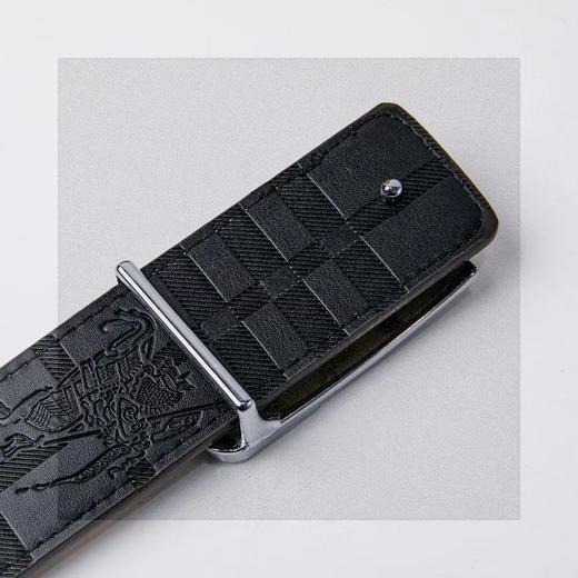 F032087复古方框造型镂空字母板扣配色格纹高品质皮带 商品图8