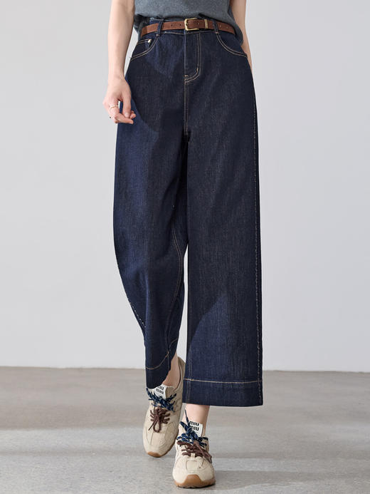 【百图lulu定制】【筷子牛仔裤】高腰 收腹 明线 柔软舒适九分牛仔裤 商品图14