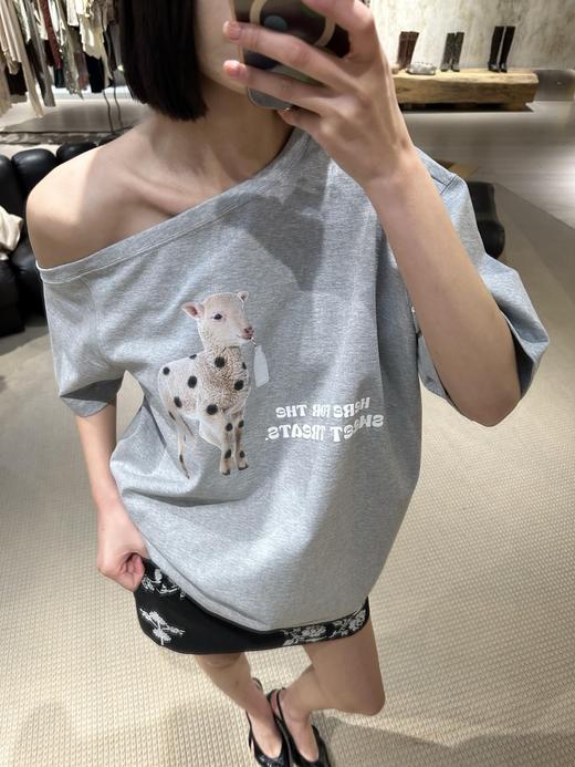 MAR* 26Ss春夏新款 斜开肩短袖T恤（MM） 商品图7