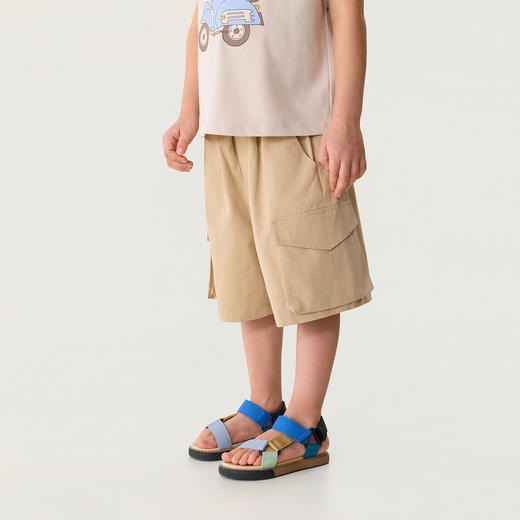 马克珍妮休闲松弛男童莱赛尔工装短裤2026年夏装新款560352 商品图2