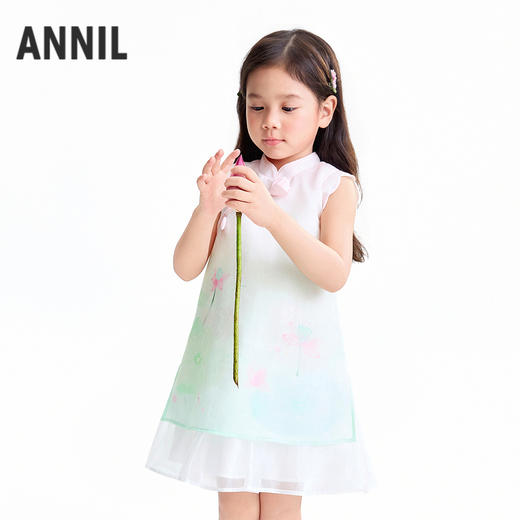 【实体店同款】女童礼裙夏季新款安奈儿童装XG623106 商品图0