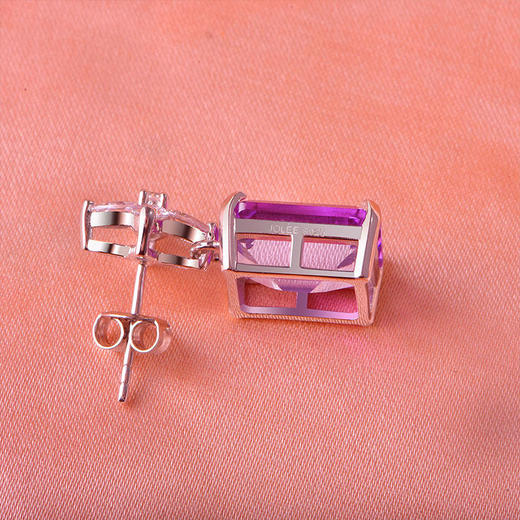 【紫水晶项链/耳钉】S925银轻奢吊坠饰品送女生节日礼物一物一证JP25009/JE25019-水晶CC 商品图11