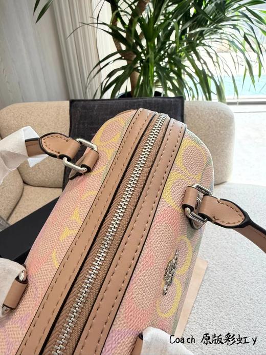 F032098马卡龙色系老花图案轻便耐用日常通勤彩虹波士顿包 商品图5