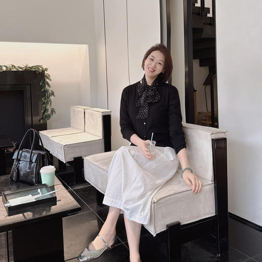 （真丝浮力）火桐hooton 桑蚕丝波点飘带丝巾 商品图0