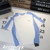 F032025新款男女同款拼接圆领亲肤柔肤吸汗透气短袖 商品缩略图4