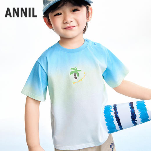 【实体店同款】男童圆领短袖针织衫夏季新款安奈儿童装XB621167 商品图1