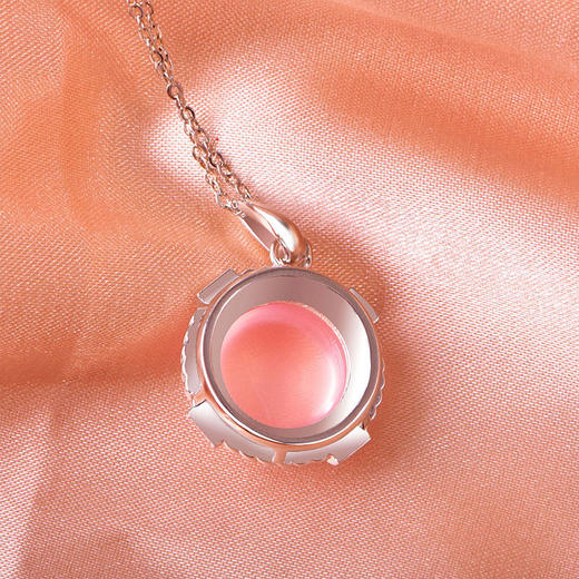 【粉水晶项链/耳钉】S925银轻奢芙蓉石吊坠饰品送生日节日礼物JP25029/JE25029-水晶CC 商品图5