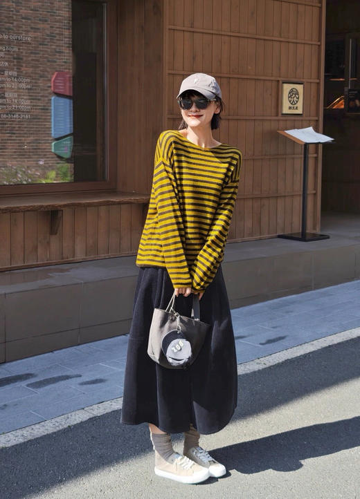 复古风拿捏稳纯棉灯芯绒裤阔腿裙子 商品图1