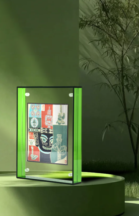 蜀锦祈愿神像立屏摆件