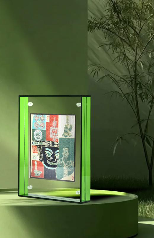 蜀锦祈愿神像立屏摆件 商品图0