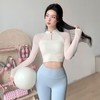【新中式❗️网纱长袖瑜伽服】盘扣立领国风拉满，网纱透视纯欲感，普拉提/瑜伽都适配，短款露腰显比例，带胸垫普拉提上衣国风瑜伽服女L 商品缩略图0