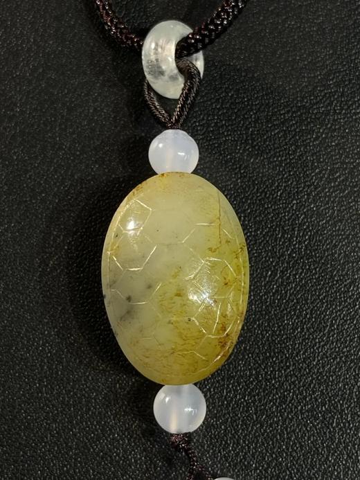 金沁籽料白玉龟壳型勒子，顺丰包邮 商品图1