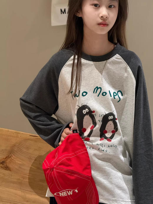 🤟初春必备🆗【吉米故事▪两只鼹鼠⁭撞色插肩袖T➕卡通小马卫裤】~软软糯糯的☁️能从初春穿到初夏 👍👍❗春天气息太浓郁啦~出门直接就是回头率百分之200❗❗ 商品图2