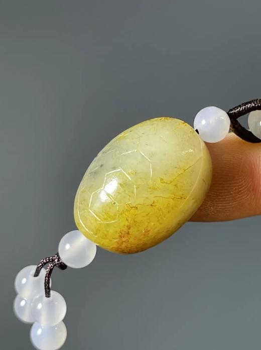 金沁籽料白玉龟壳型勒子，顺丰包邮 商品图3