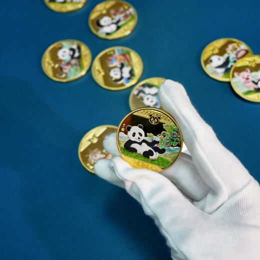十二生肖熊猫纪念章 国画大师刘中创作  全套12枚带礼盒 商品图2